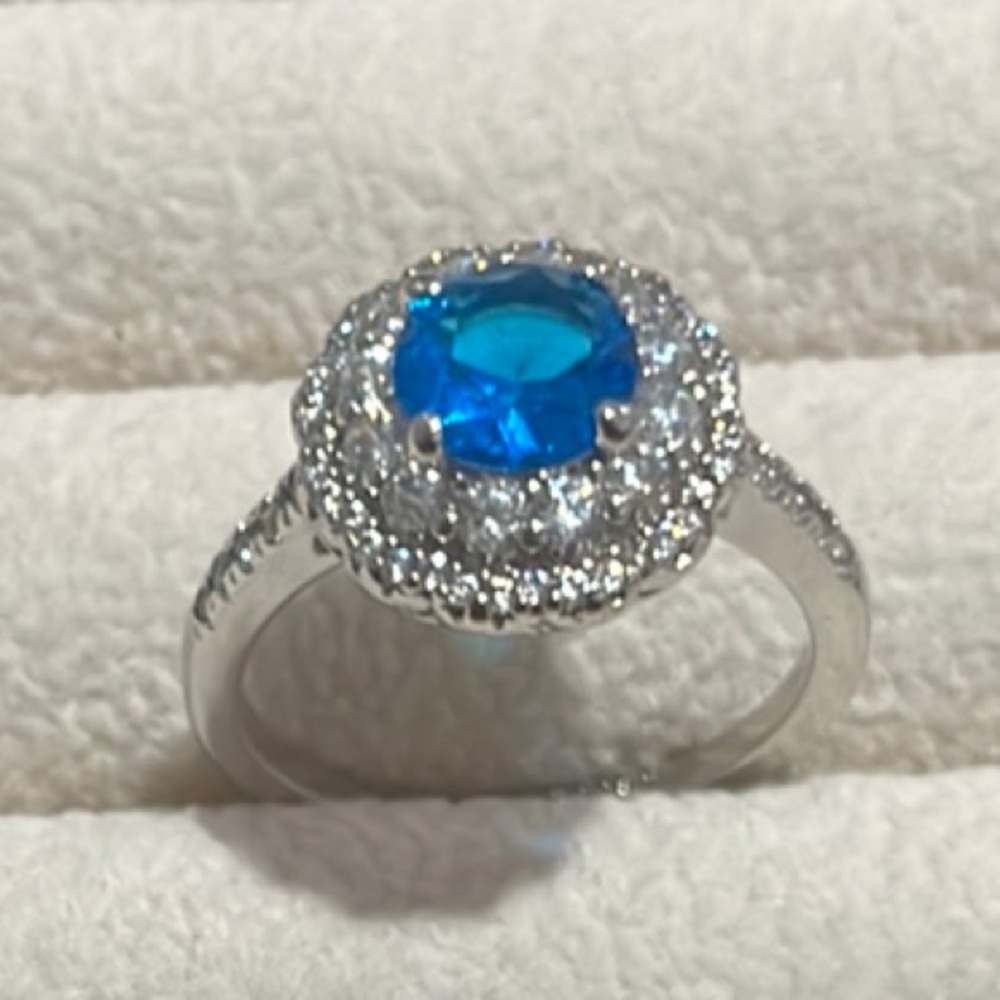 Bomb Party Timeless Blue Gemstone Silver Ring
